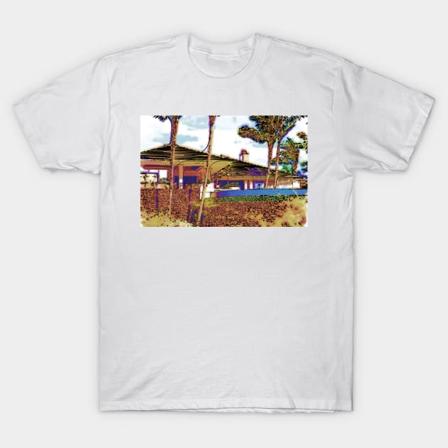 Tropical Modern Home T-Shirt by KirtTisdale